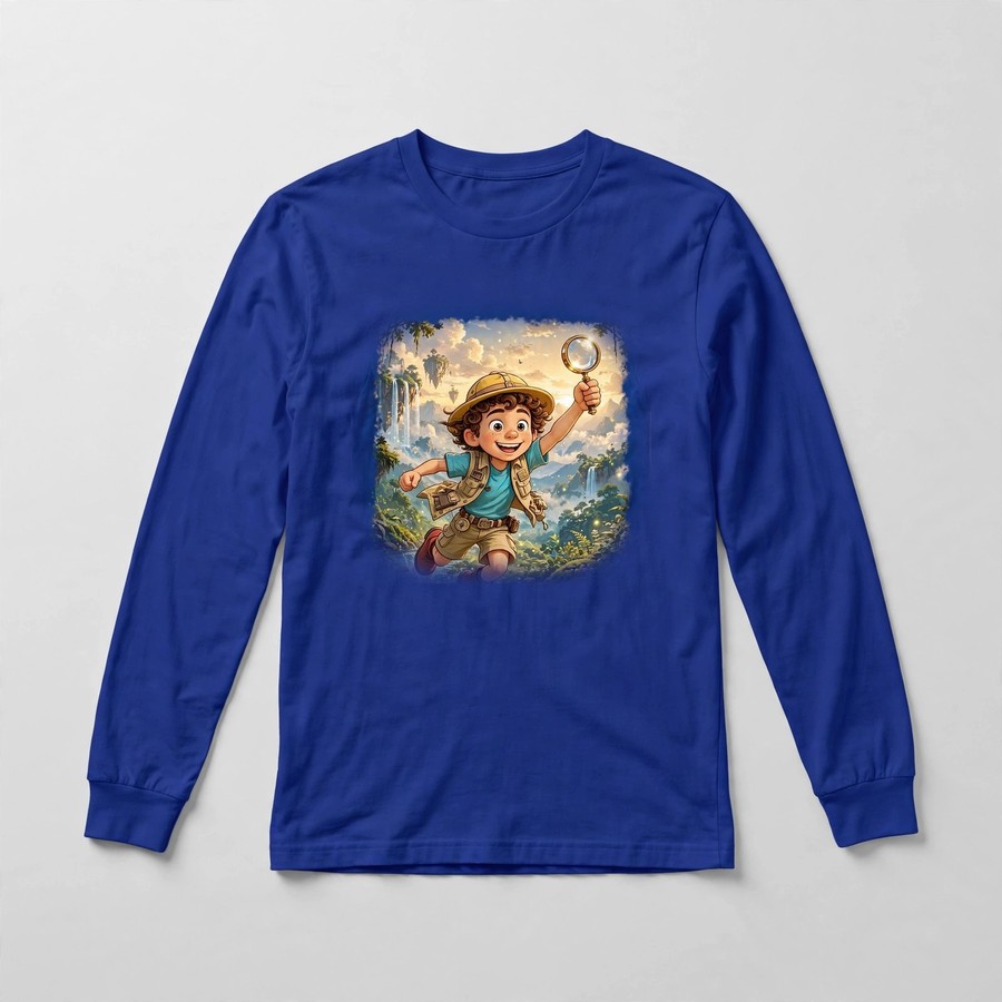 Royal blue solo Pip long-sleeve shirt