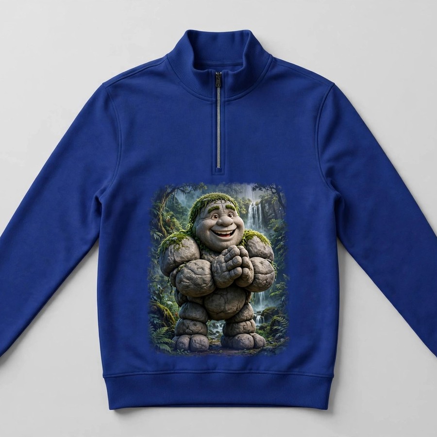 Royal blue solo Boulder quarter-zip pullover